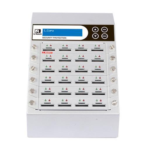 U-Reach 1 to 23 SD/MicroSD Card Duplicator and Sanitizer - Silver Series