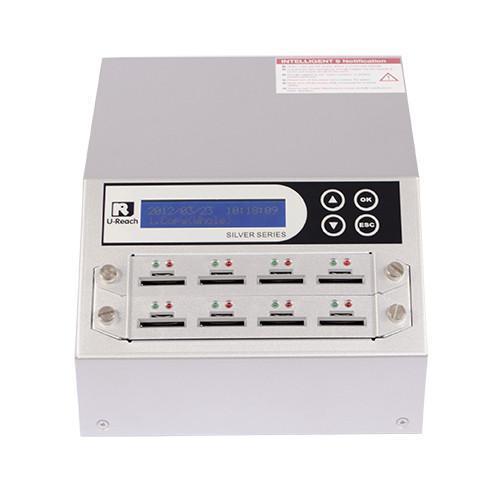 U-Reach 1 to 7 SD/MicroSD Card Duplicator and Sanitizer - Silver Series