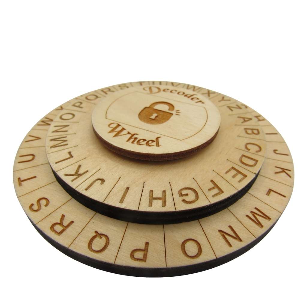 Secret Decoder Wheel Decoder Disk for All Ages - Caesar Cipher Wheel