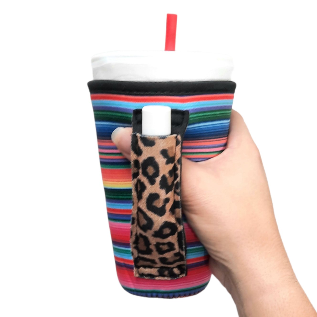 Serape w/ Leopard 16oz PINT Glass / Medium Fountain Drinks and Tumbler Handlers™