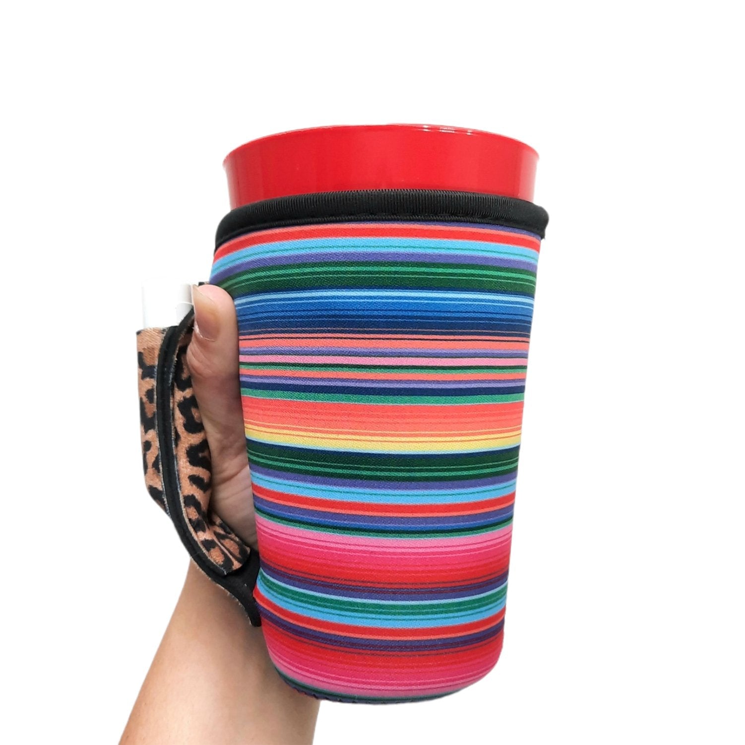 Serape w/ Leopard 16oz PINT Glass / Medium Fountain Drinks and Tumbler Handlers™