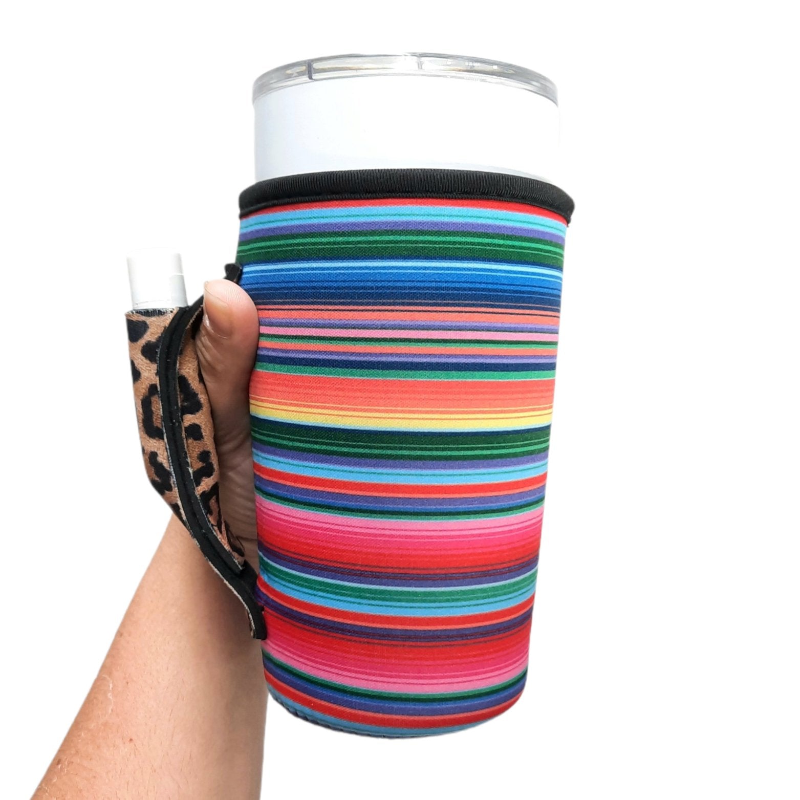 Serape w/ Leopard 20oz Large Coffee / Tea / Tumbler Handler™