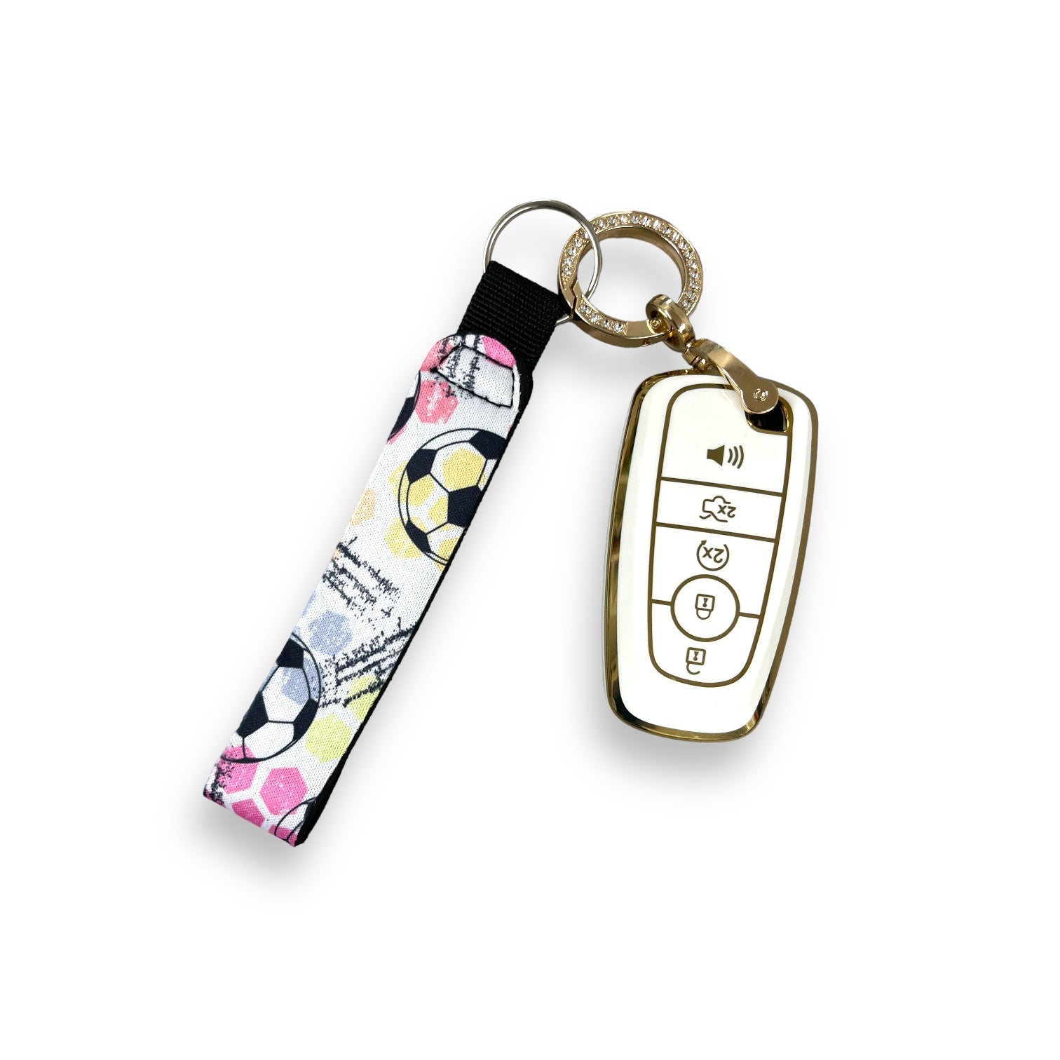 Soccer Wristlet Keychain