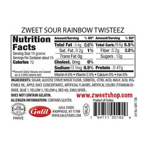 Sour Rainbow Twisteez | Zweet | 10 oz