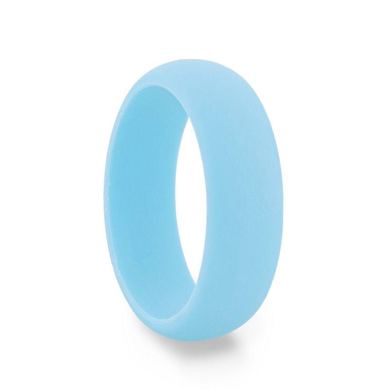 SKYLER Silicone Ring for Men and Women Light Blue Comfort Fit Hypoallergenic Thorsten - 8mm