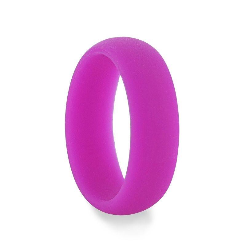 MAYRA Silicone Ring for Men and Women Purple Comfort Fit Hypoallergenic Thorsten - 8mm