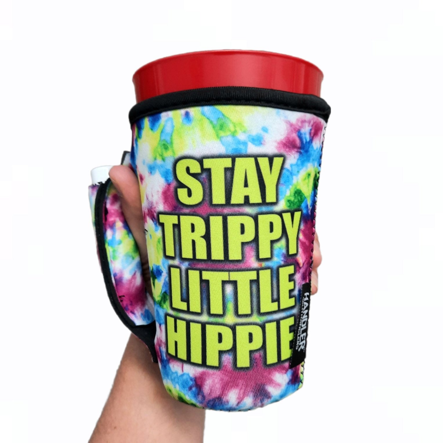 Stay Trippy Little Hippie 16oz PINT Glass / Medium Fountain Drinks and Tumbler Handlers™