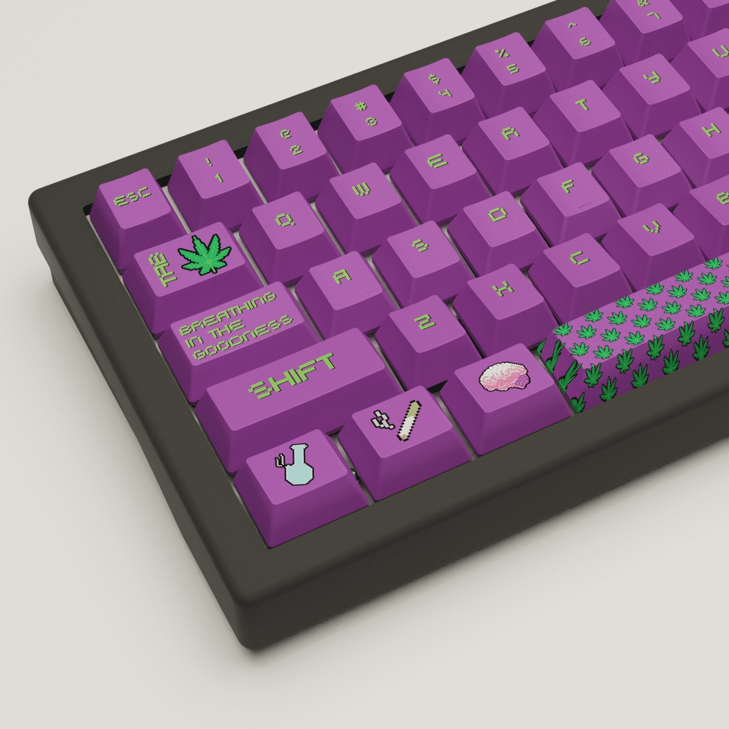 Stoner Design Keycaps and Mechanical Keyboard