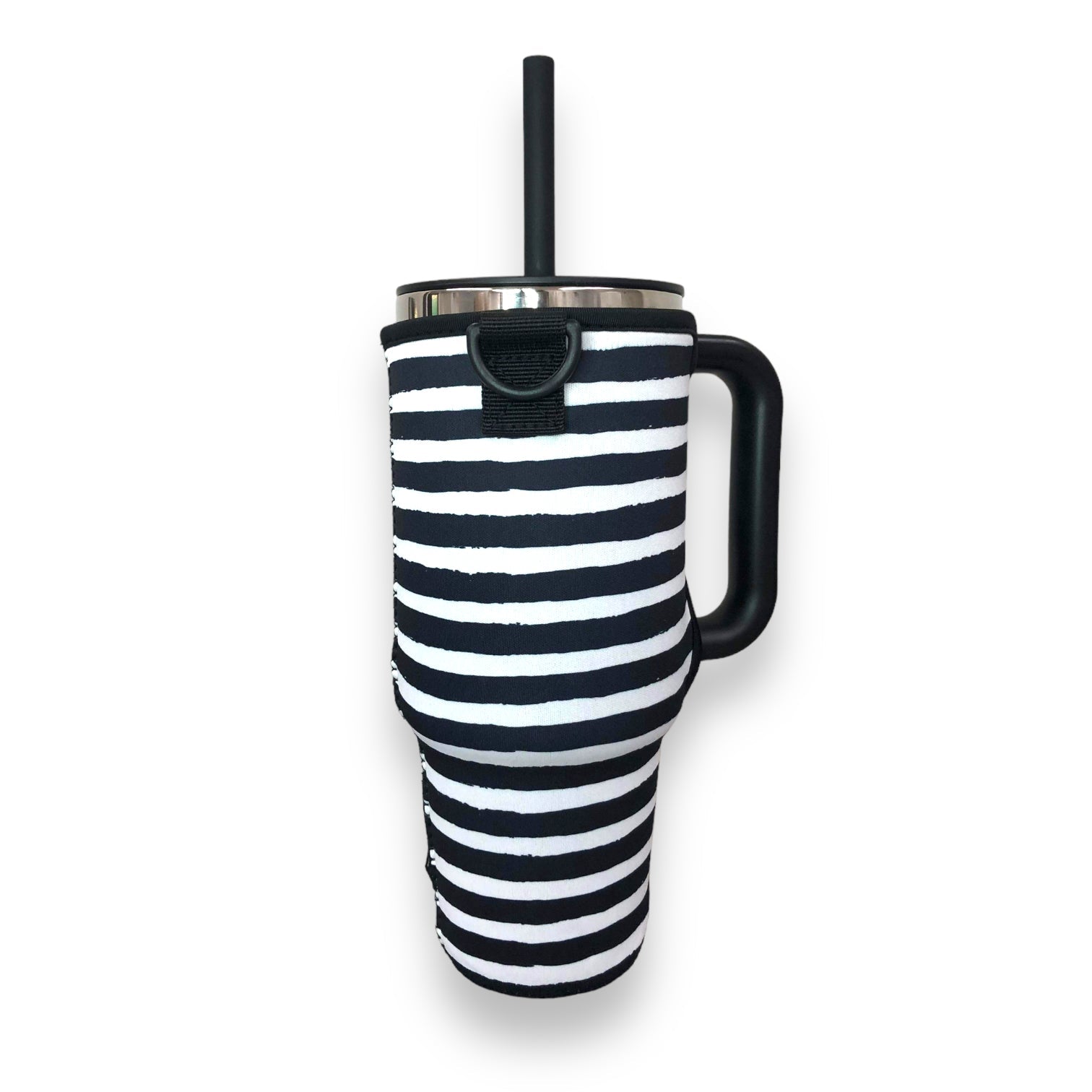 Stripes 40oz Tumbler With Handle Sleeve