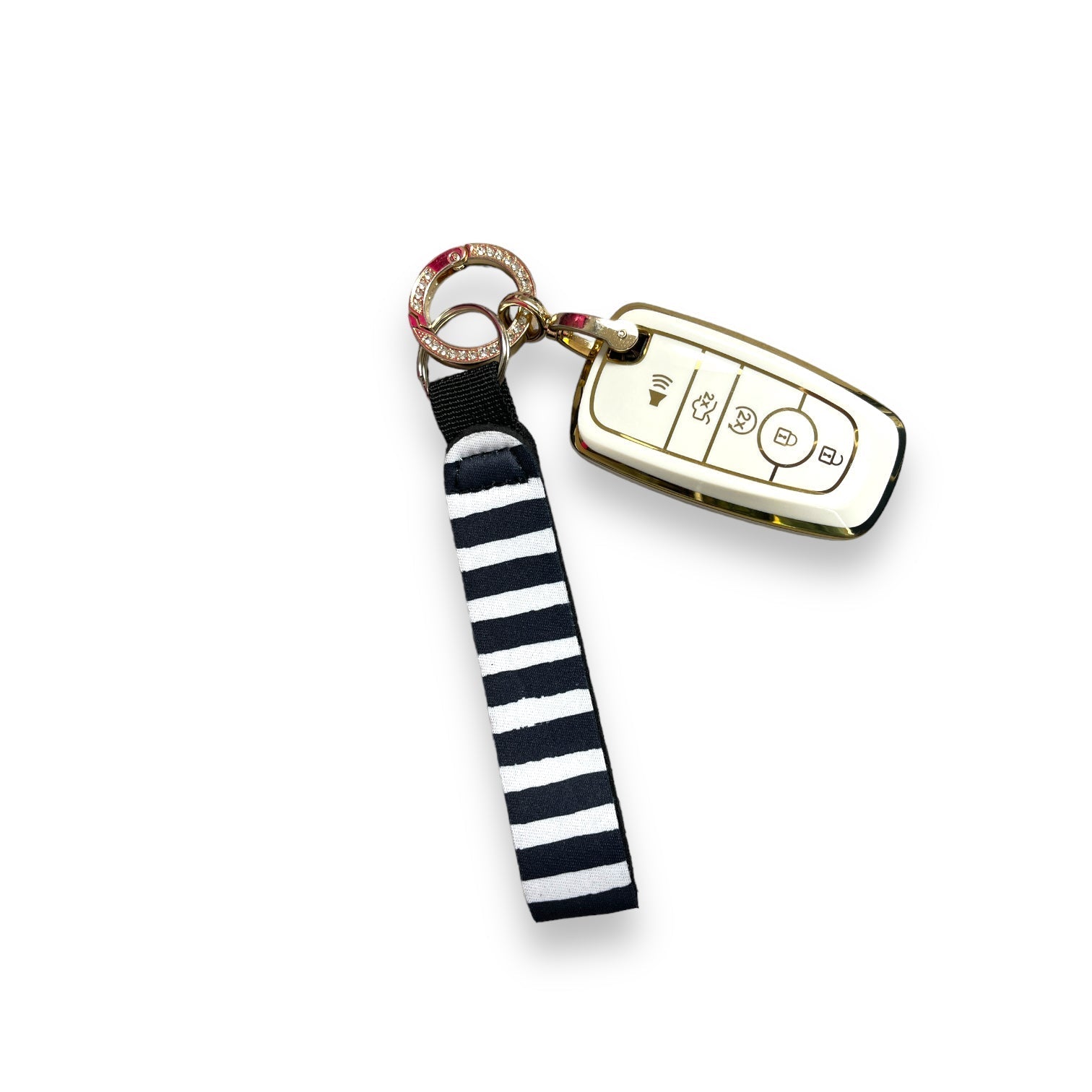 Stripes Wristlet Keychain