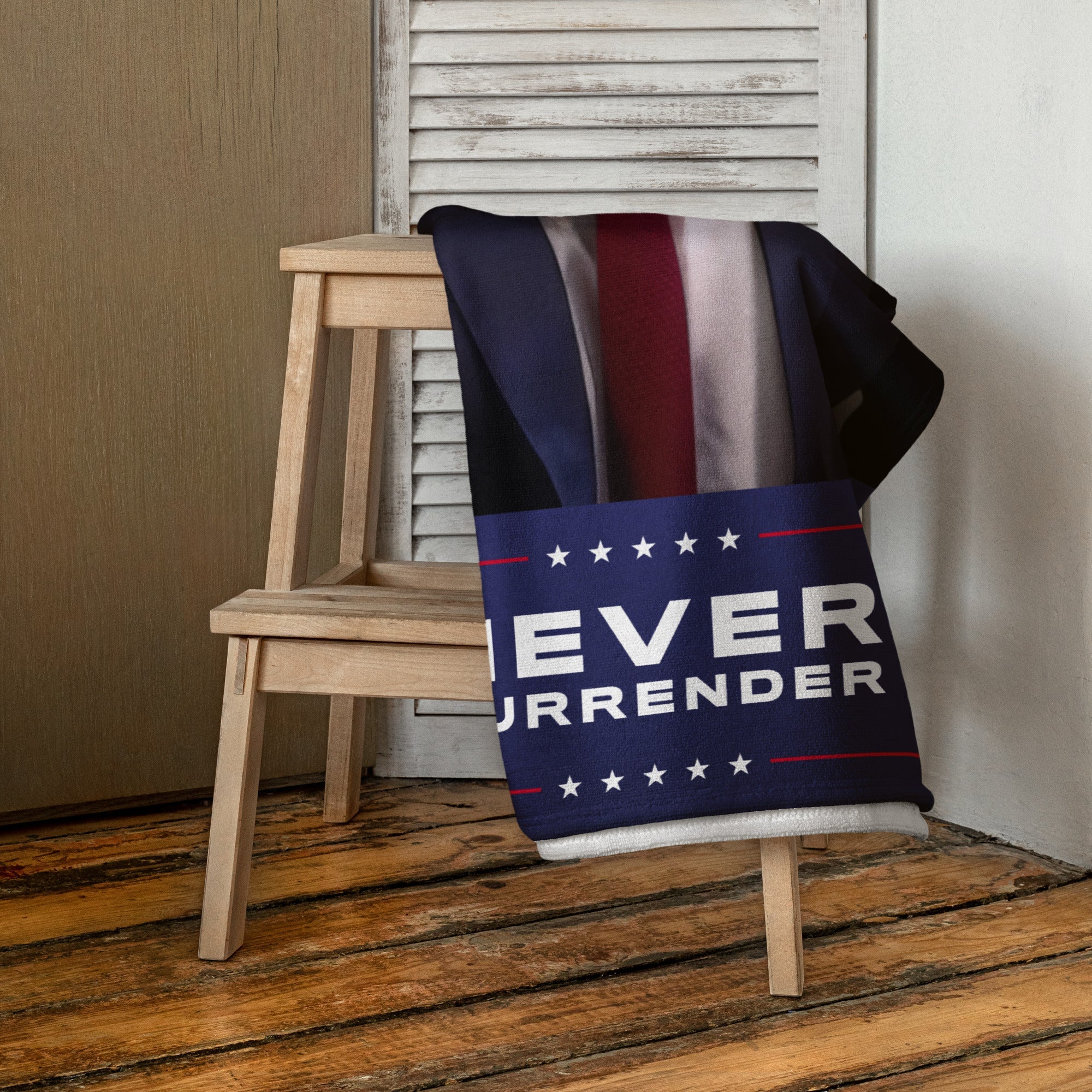 Trump Never Surrender Beach Towel