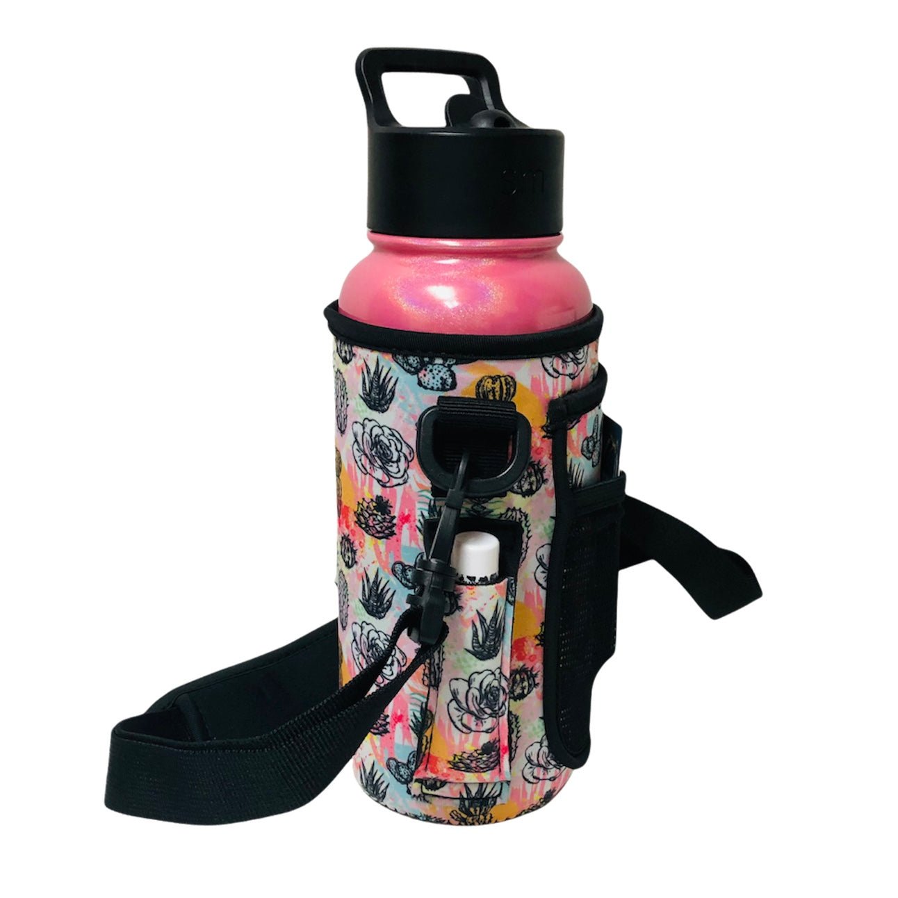 Summer Cactus 30-40oz Tumbler Handler™  With Carrying Strap