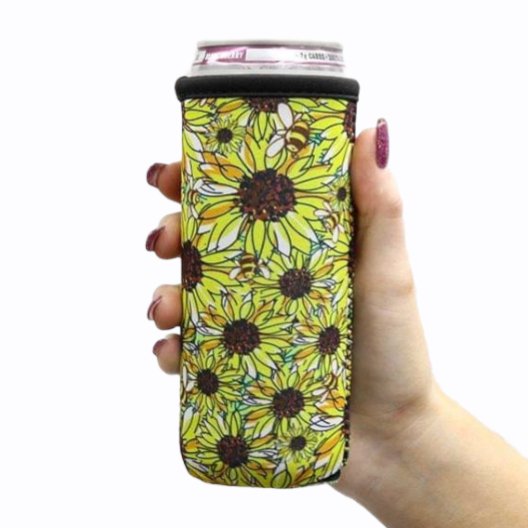 Sunflowers & Bees 🐝 12oz Slim Can Sleeve - Limited Edition*