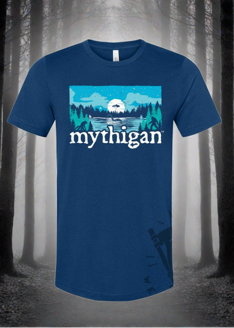 Mythigan™ Unisex T-Shirt(Cool Blue) | A Tee See Tee Exclusive!