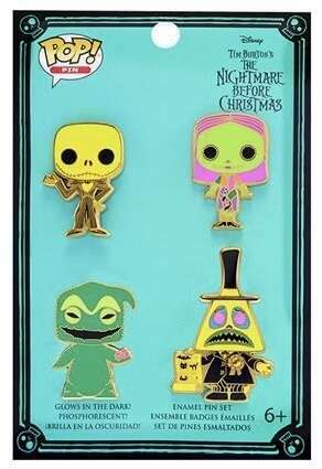 The Nightmare Before Christmas: Enamel Pin Set (Blacklight)