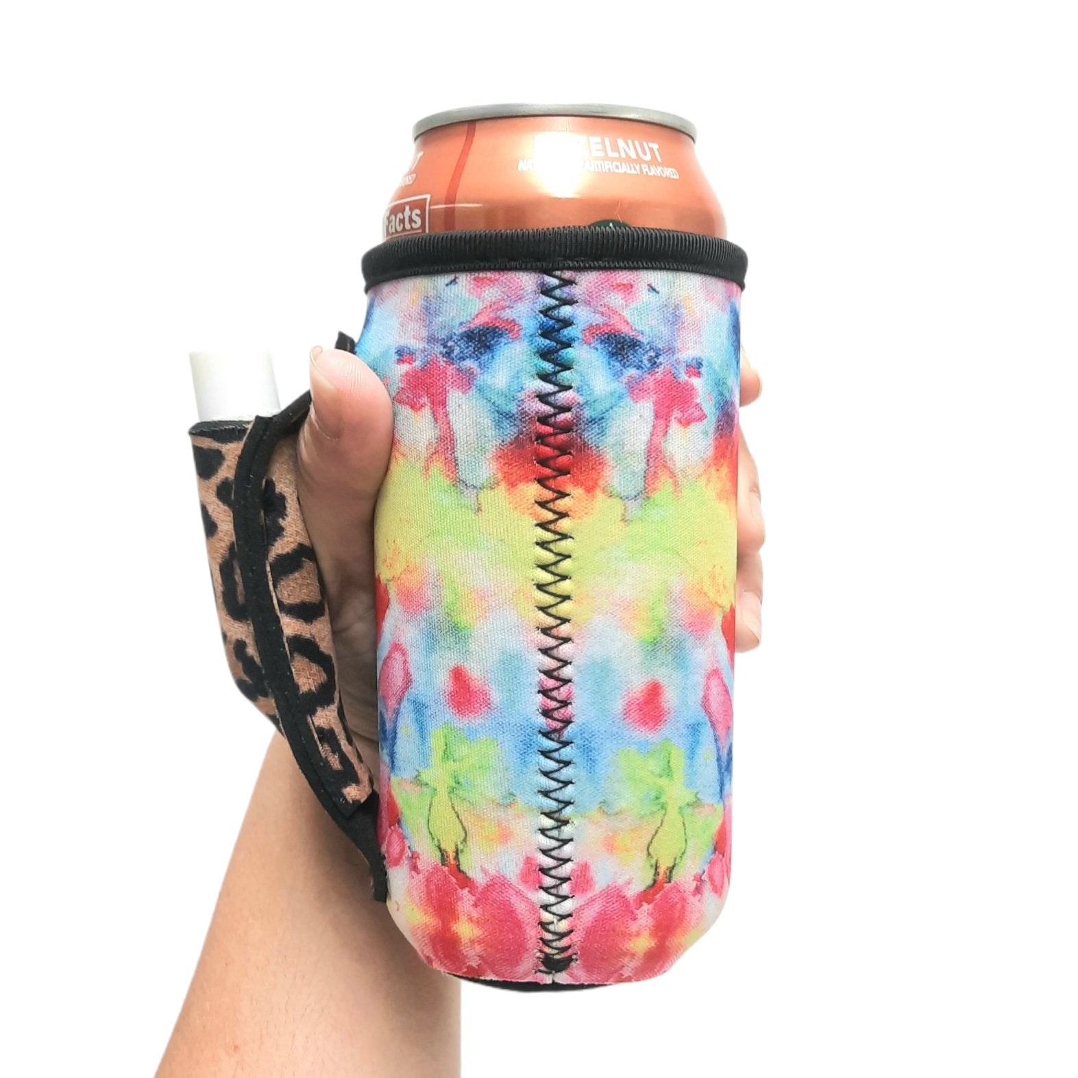 Tie Dye w/ Leopard 16oz Can Handler™