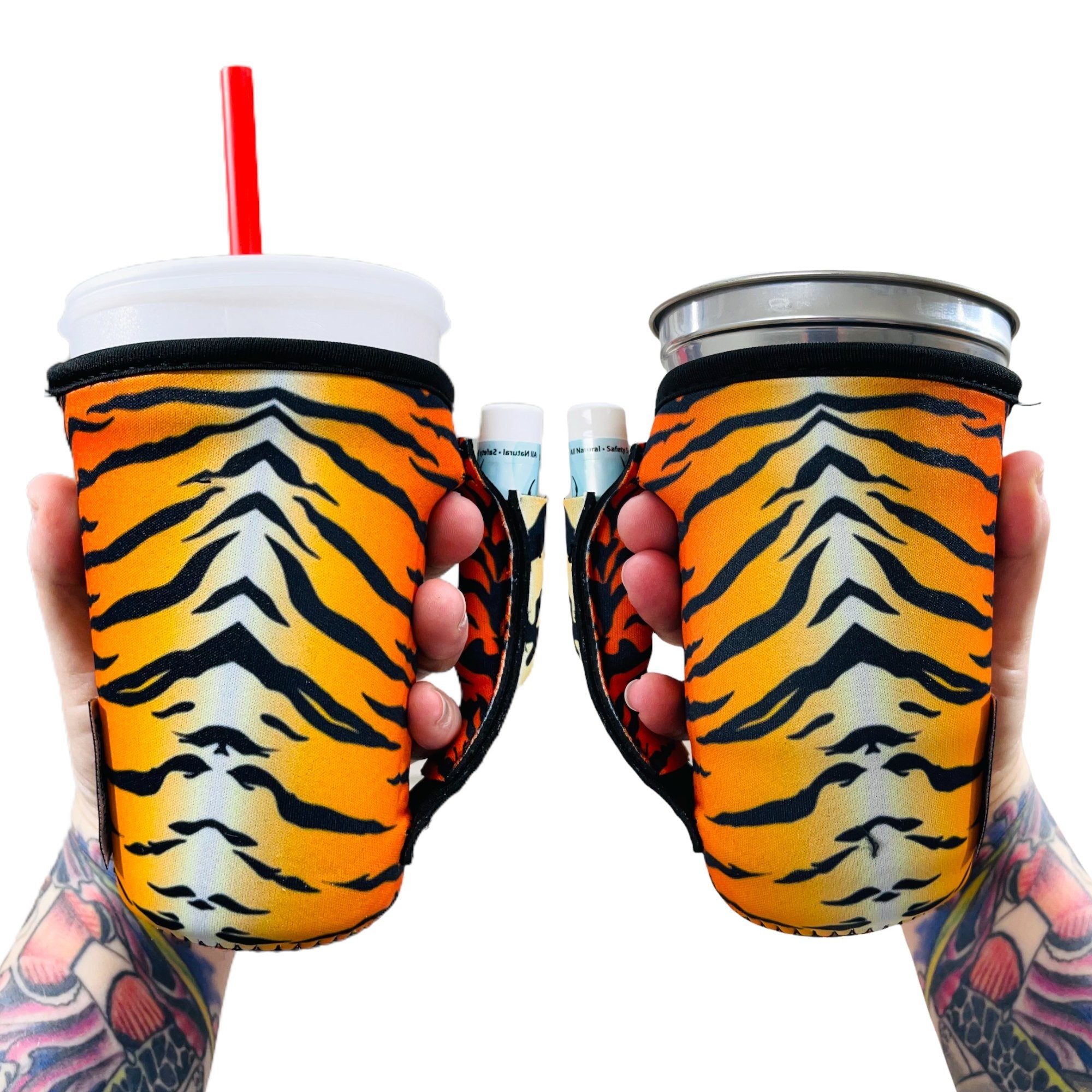 Tiger Stripes 16oz PINT Glass / Medium Fountain Drinks and Tumbler Handlers™