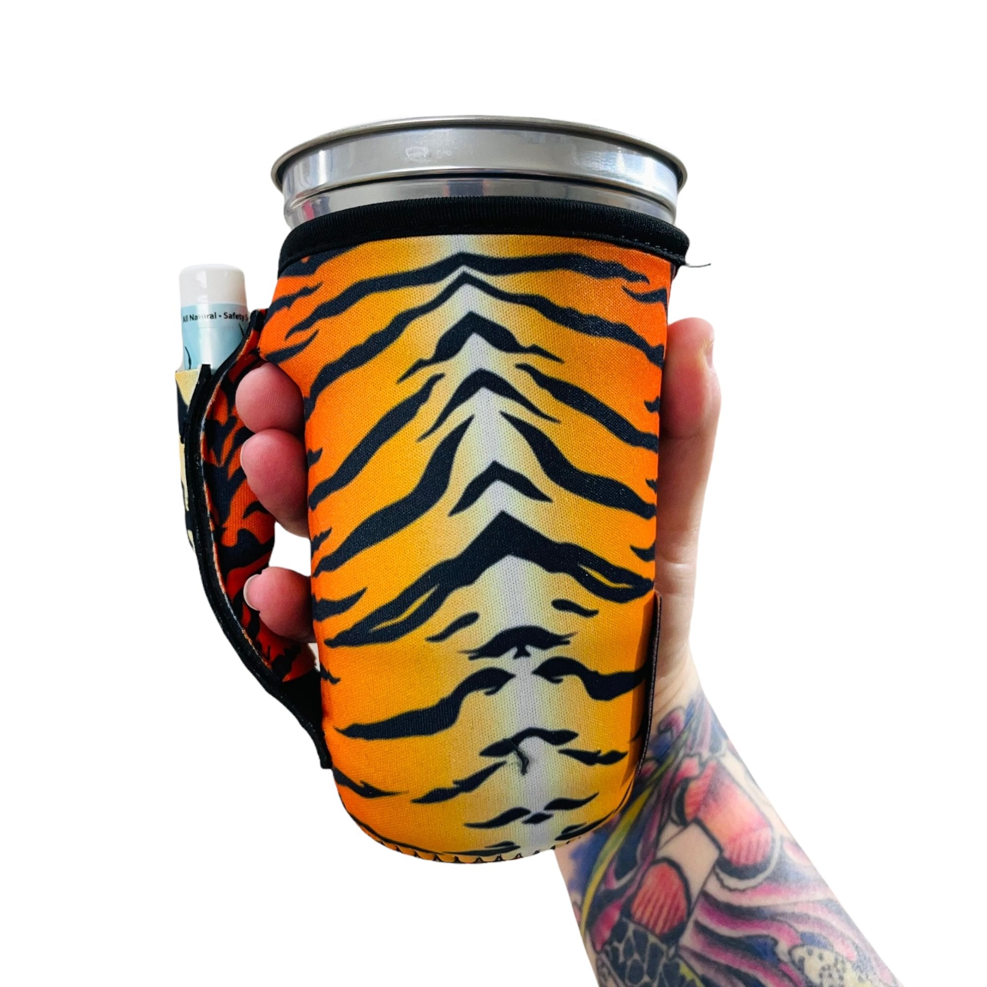 Tiger Stripes 16oz PINT Glass / Medium Fountain Drinks and Tumbler Handlers™