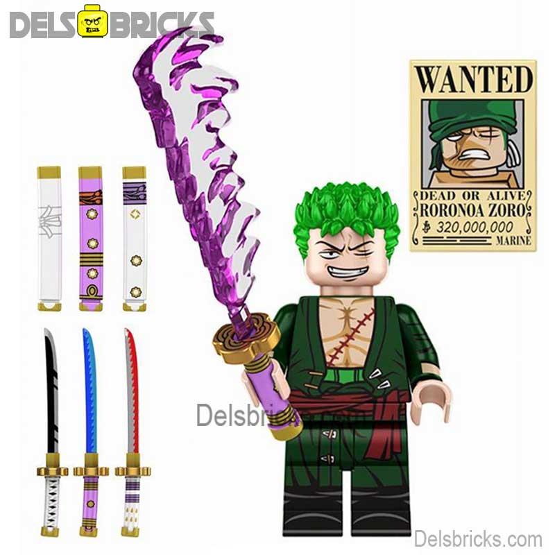 Roronoa Zoro from One Piece Lego Anime Minifigures Custom Toys set 5