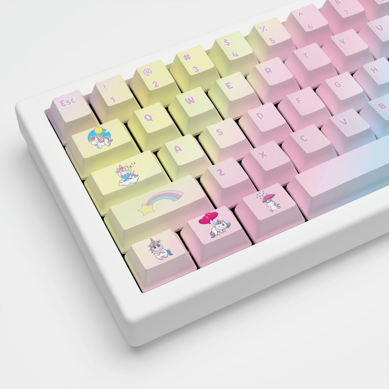 Unicorn Design Keycaps and Mechanical Keyboard