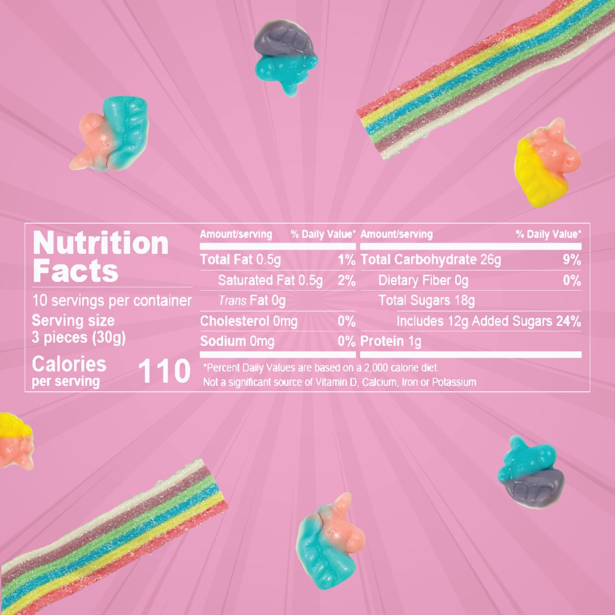 Unicorn Kiss Sour Belts | Zweet | 10 oz