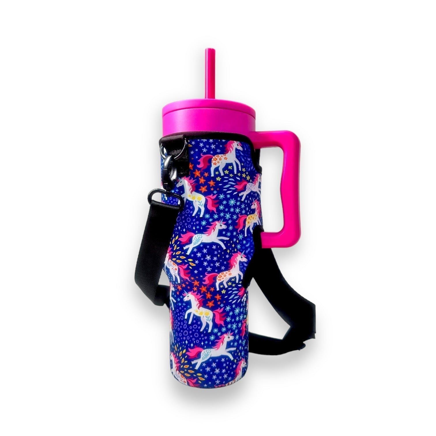 Unicorns 40oz Tumbler With Handle Sleeve