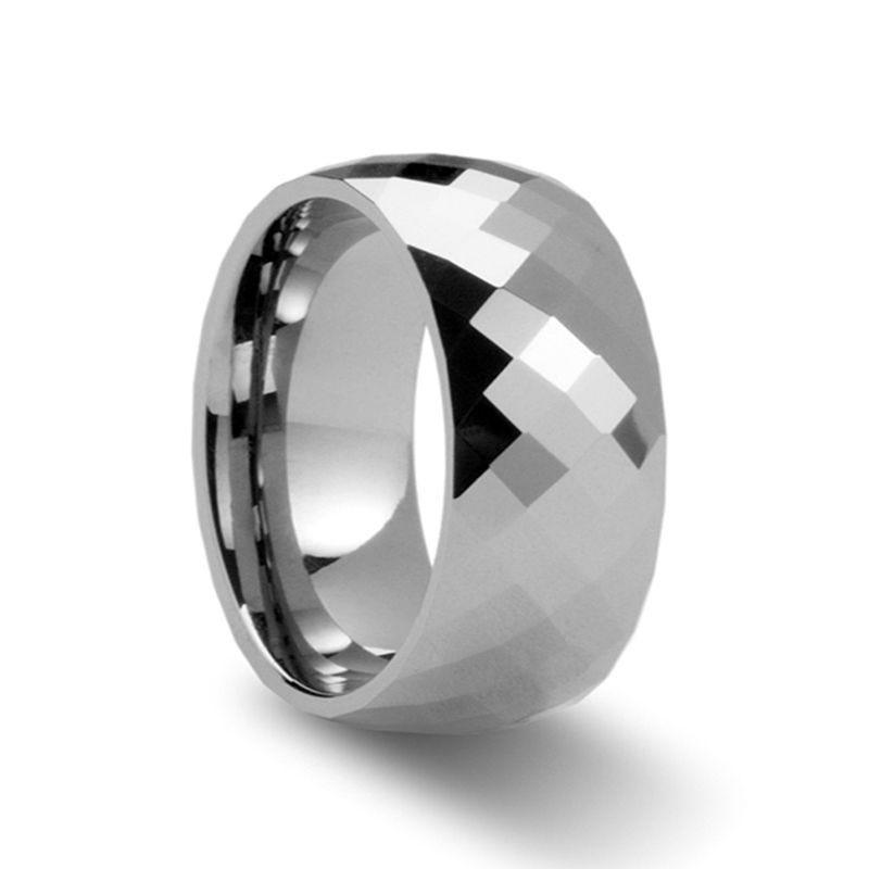 MILLENNIUM Tungsten Wedding Band with 288 Diamond Facets - 2mm - 10mm