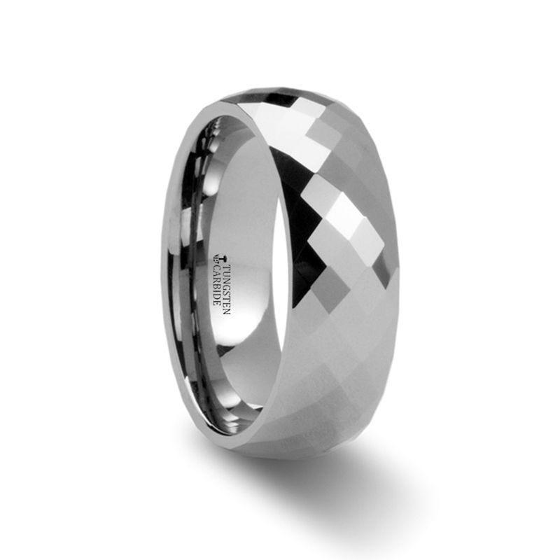 MILLENNIUM Tungsten Wedding Band with 288 Diamond Facets - 2mm - 10mm