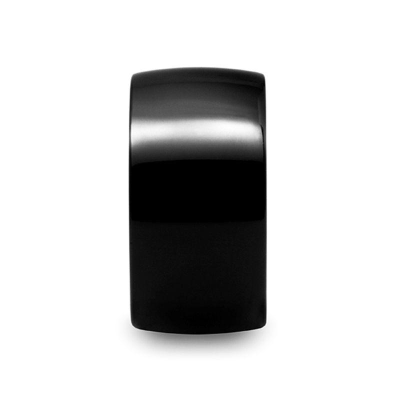 TWILIGHT Domed Black Tungsten Ring - 12mm