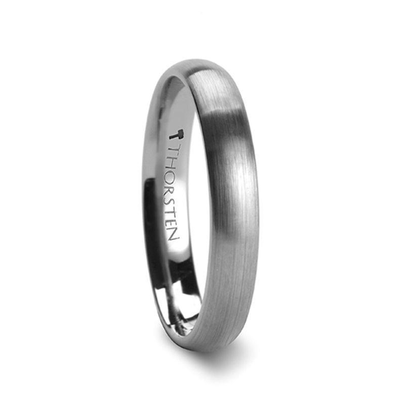 PETRA Domed Brushed Finish Tungsten Ring - 4mm - 6mm