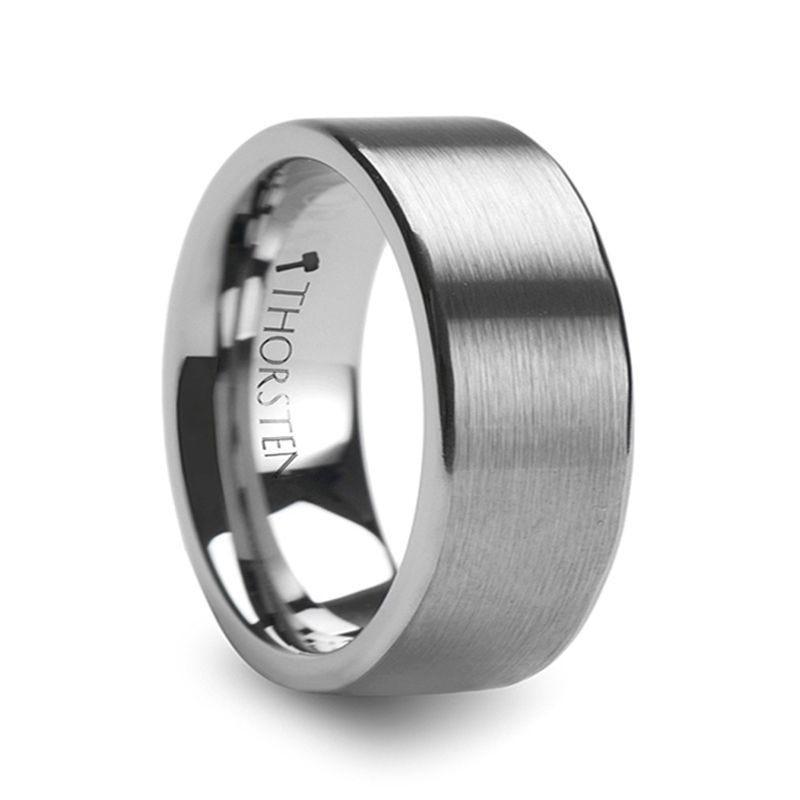 MERCURY Flat Brush Finish Tungsten Wedding Ring - 12mm