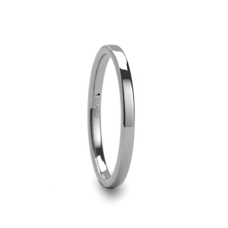 REGINA Wide Flat Style Women's Tungsten Ring - 2mm