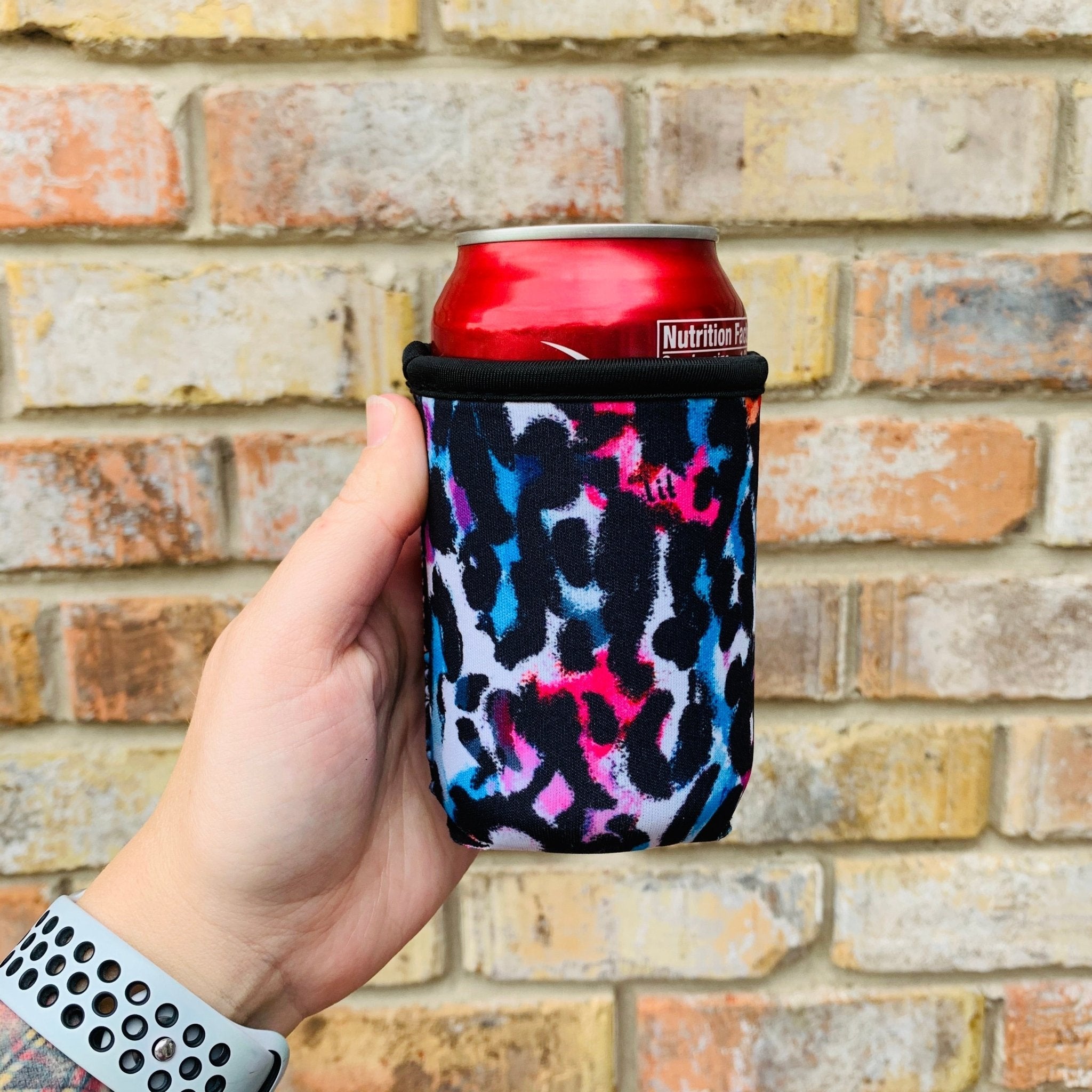 Watercolor Leopard 12oz Regular Can Sleeve