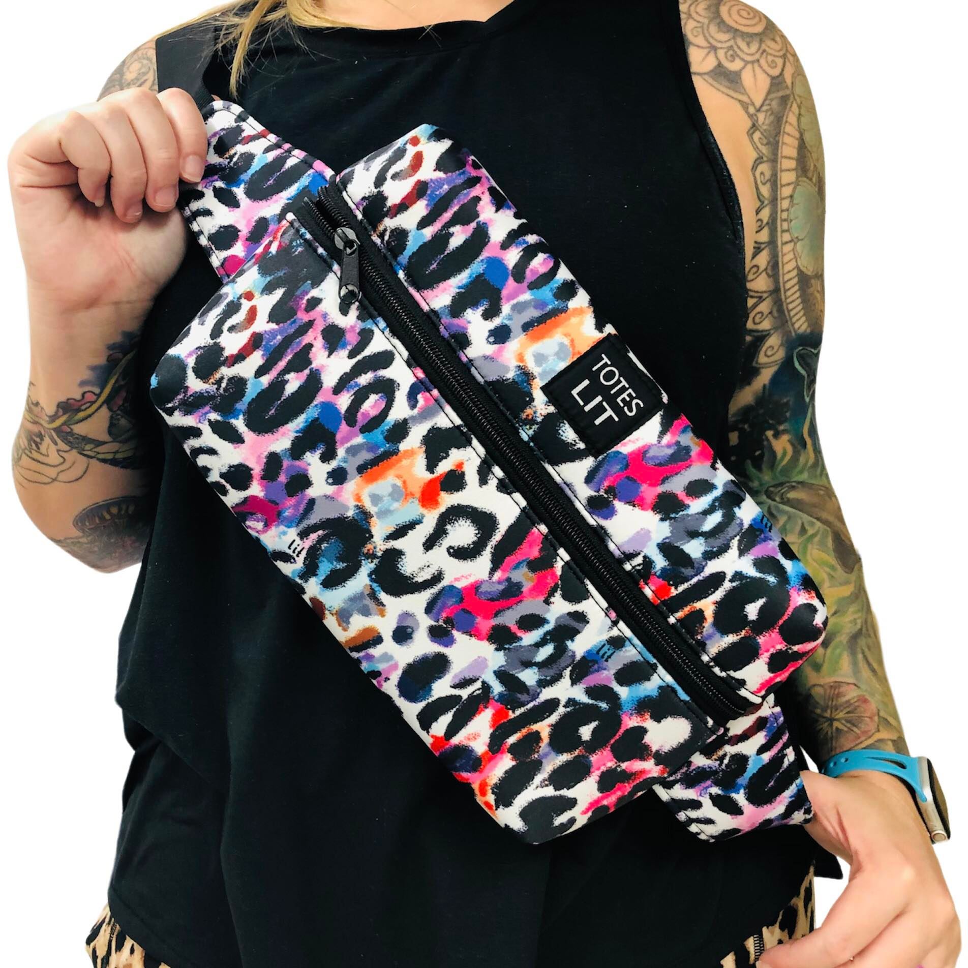 Watercolor Leopard Fanny Packin' Tote