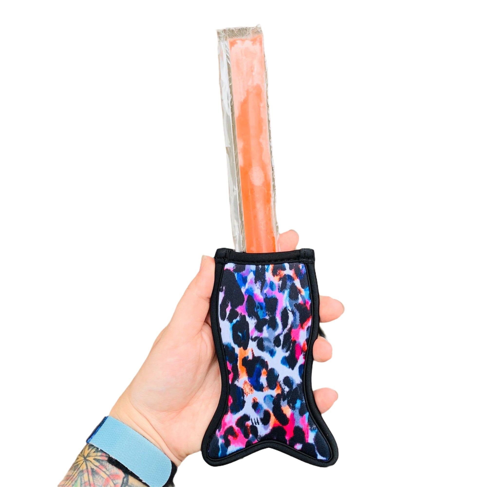 Watercolor Leopard Mermaid Icy Pop Holder