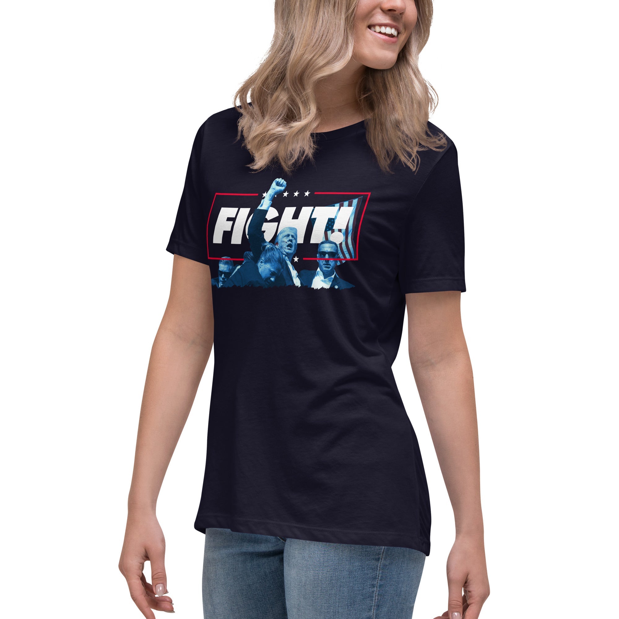 Fight Defiant Trump Women's Relaxed T-Shirt