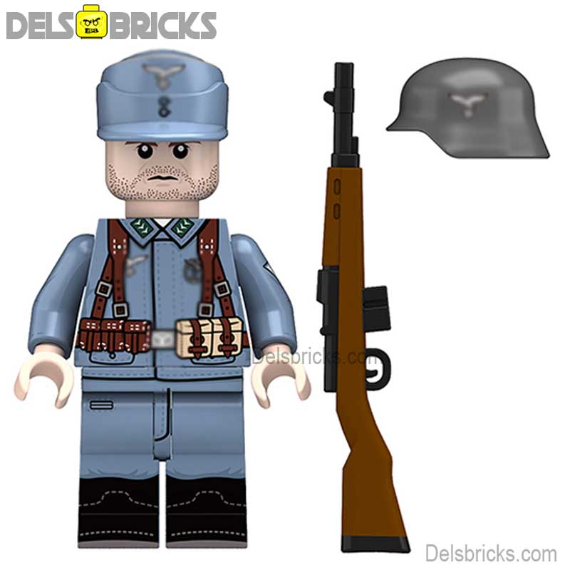 World War 2 German Luftwaffe Soldier Lego Minifigures Custom Toys