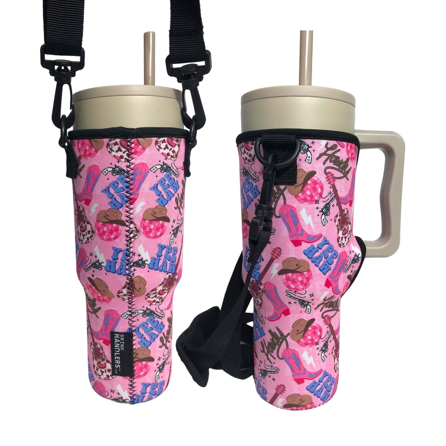 Yee Haw Cowgirl 40oz Tumbler With Handle Sleeve