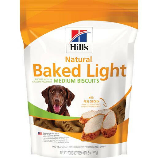 Hill's Natural Baked Light Biscuits with Real Chicken, Treats for Medium sized dogs, 8 oz bag