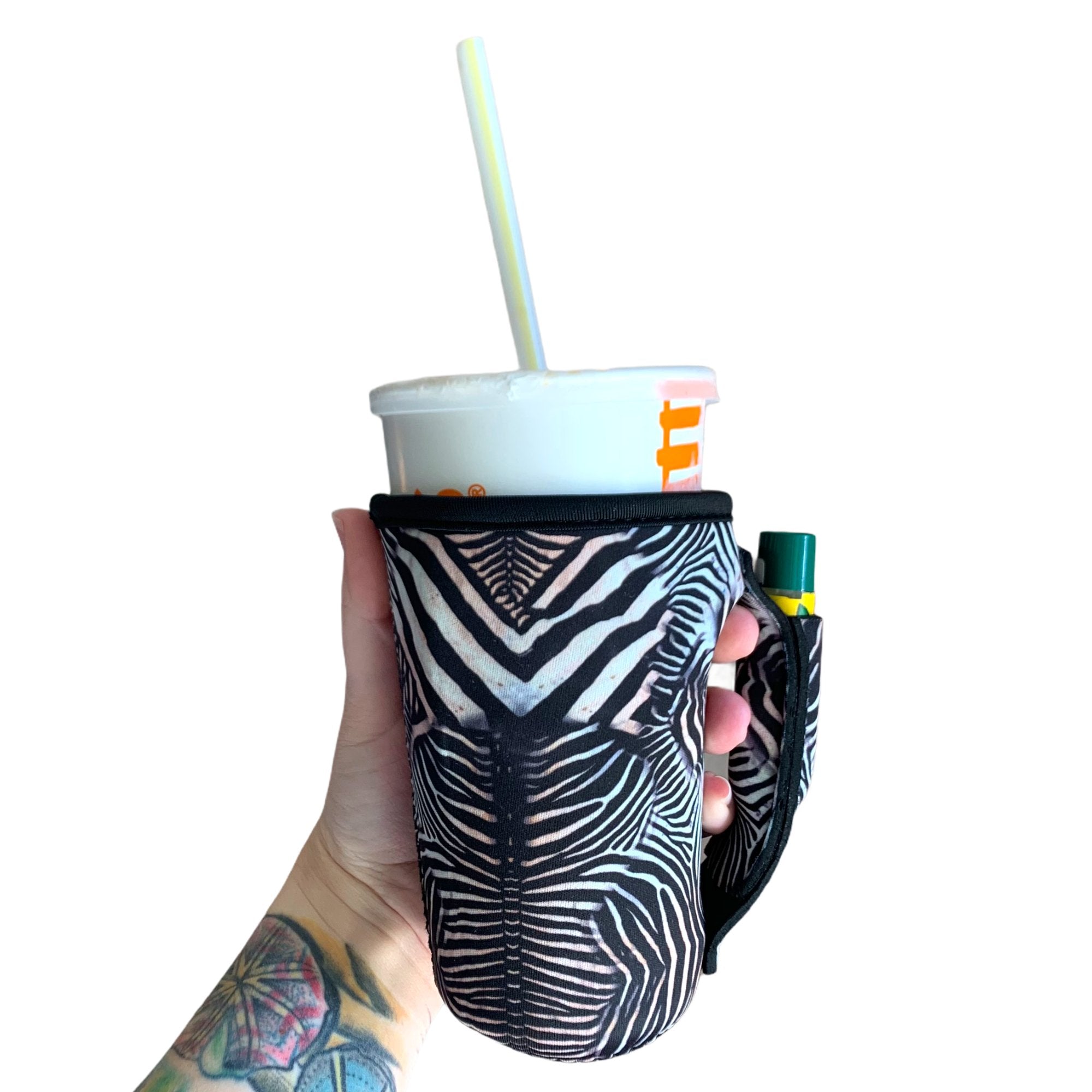 Zebra 16oz Pint Glass / Tumbler / Tea / Grande Coffee / Medium Drinks Handler™