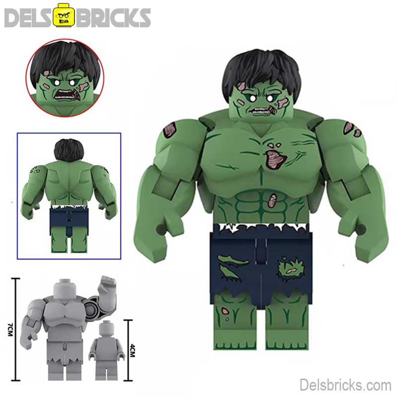 Zombie Hulk from Avengers Marvel Zombies MCU Lego Minifigures Custom Toys 8