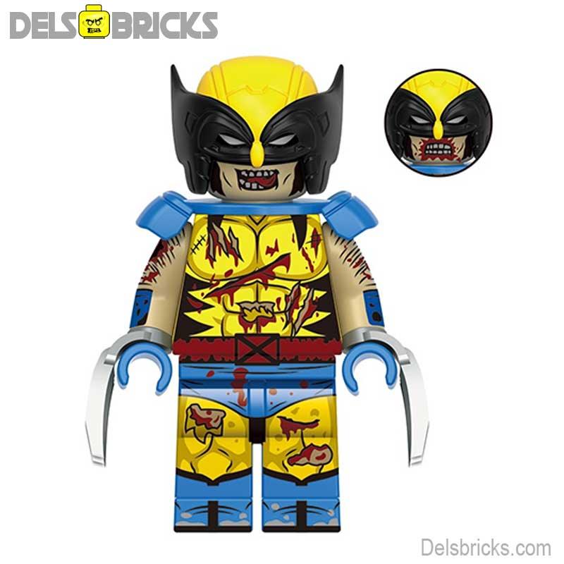 Zombie Wolverine X-Men & Deadpool 3 Lego Marvel Minifigures Custom Toys