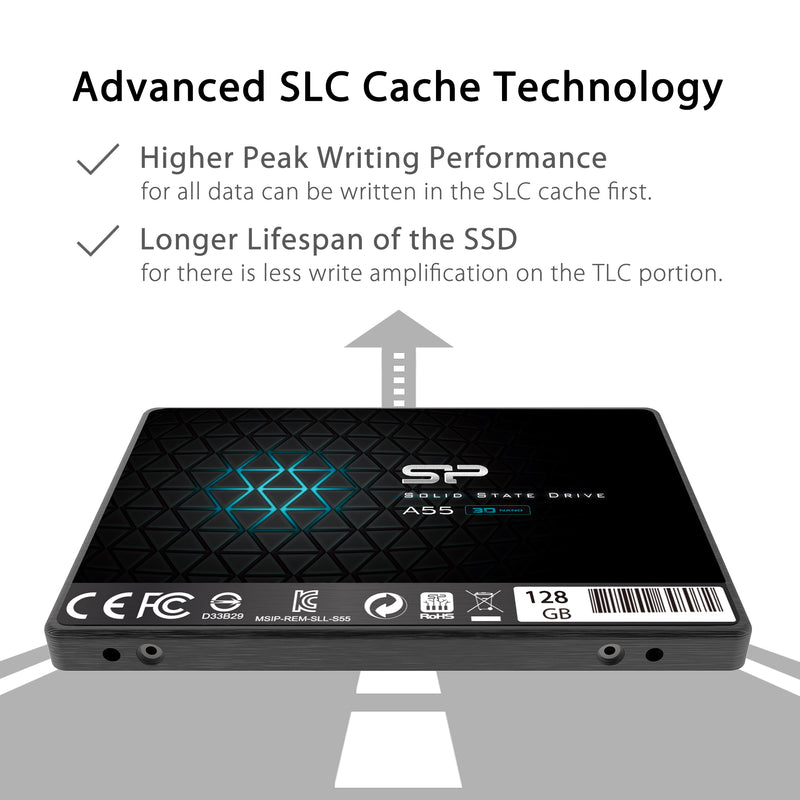 Silicon Power A55 128GB-4TB SATA III 6Gb/s 2.5인치 내장 솔리드 스테이트 드라이브