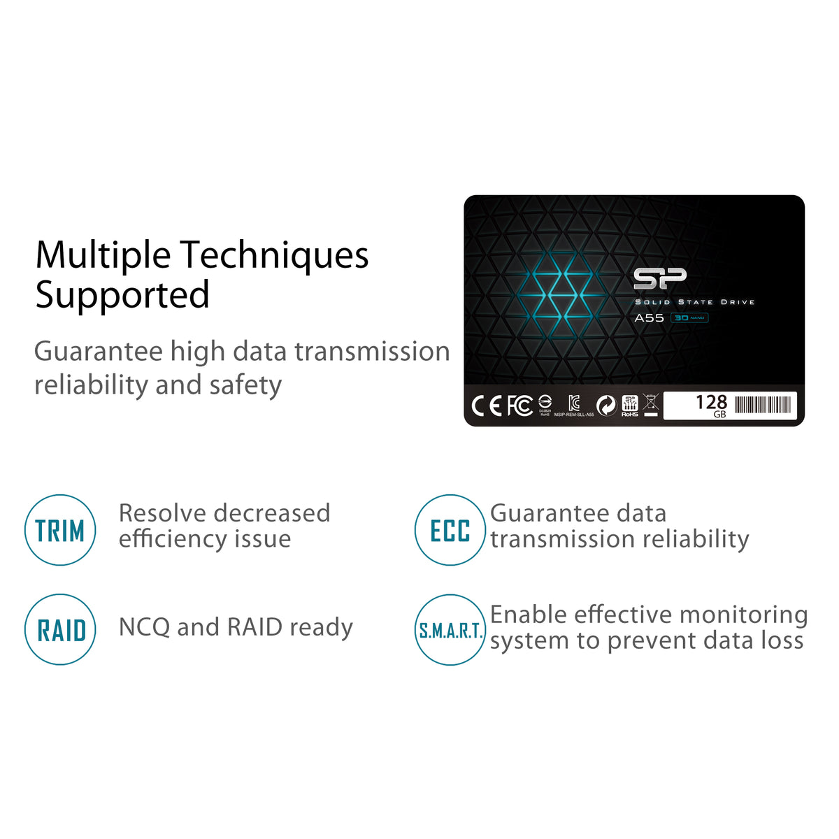 Silicon Power 4TB A55 SATA III 6Gb/s Interne SSD – Betrouwbare Opslag, Grote Capaciteit, Razendsnel