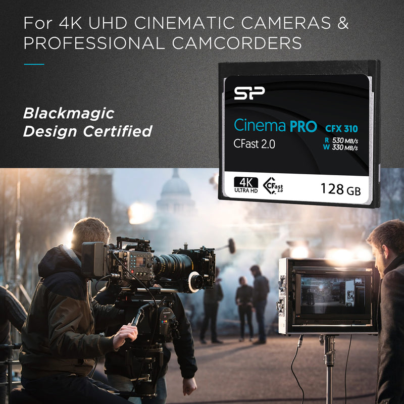 Silicon Power 128GB-512GB CFast2.0 3500X CinemaPro CFX310 CFast Card – Silicon  Power Store (US)