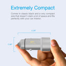 Silicon Power Dual-Port Metal Car Charger Metal-Silver (Bulk Package)