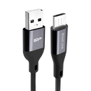 Silicon Power Micro-B USB 3.3 フィート (1M) ナイロン充電ケーブル - ブラック