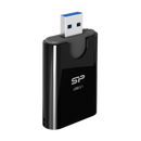 Silicon Power 듀얼 포트 메모리 카드(SD/ microSD 카드) 리더기 UHS-I DDR200 속도 모드 지원(검은색)